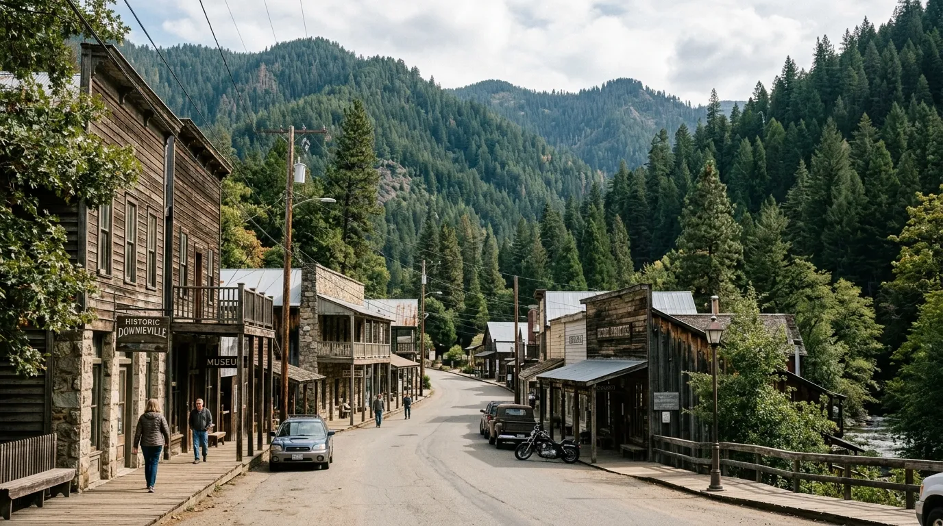Historic downtown Downieville, California