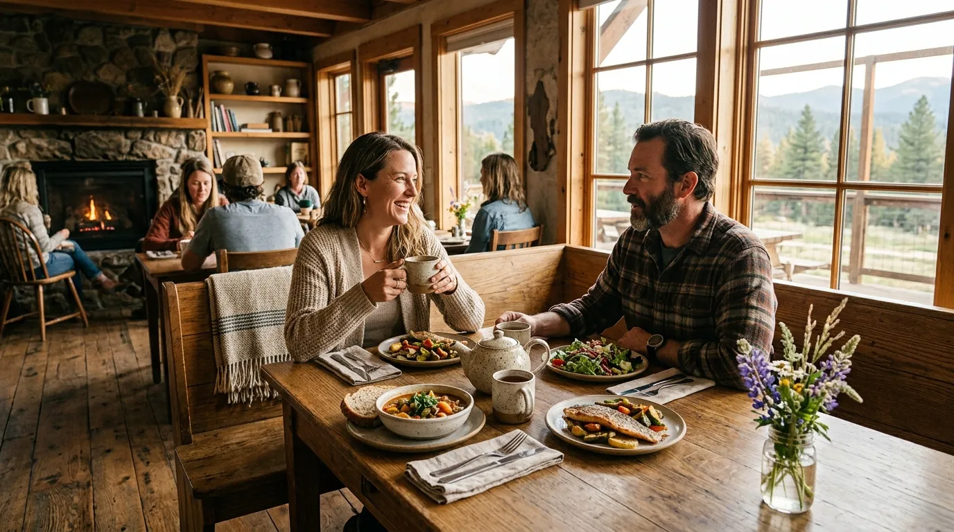 Locally inspired meal in a rural Sierra County café