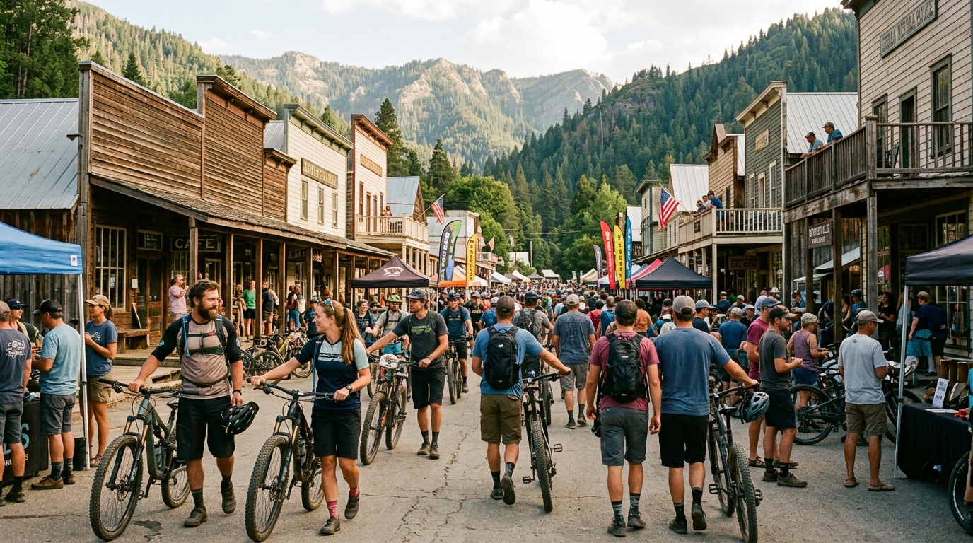 Mountain bike festival in historic downtown Downieville
