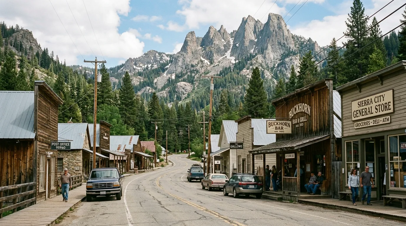 Mountain lodging setting near Sierra City