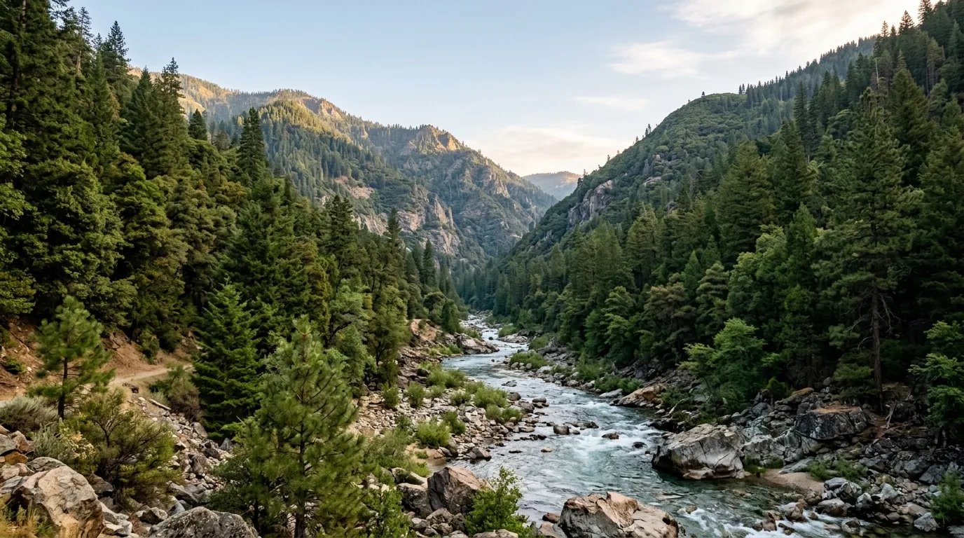 North Yuba canyon landscape in Sierra County
