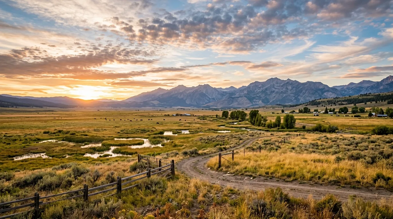 Open landscape in Sierra Valley beneath a broad mountain sky