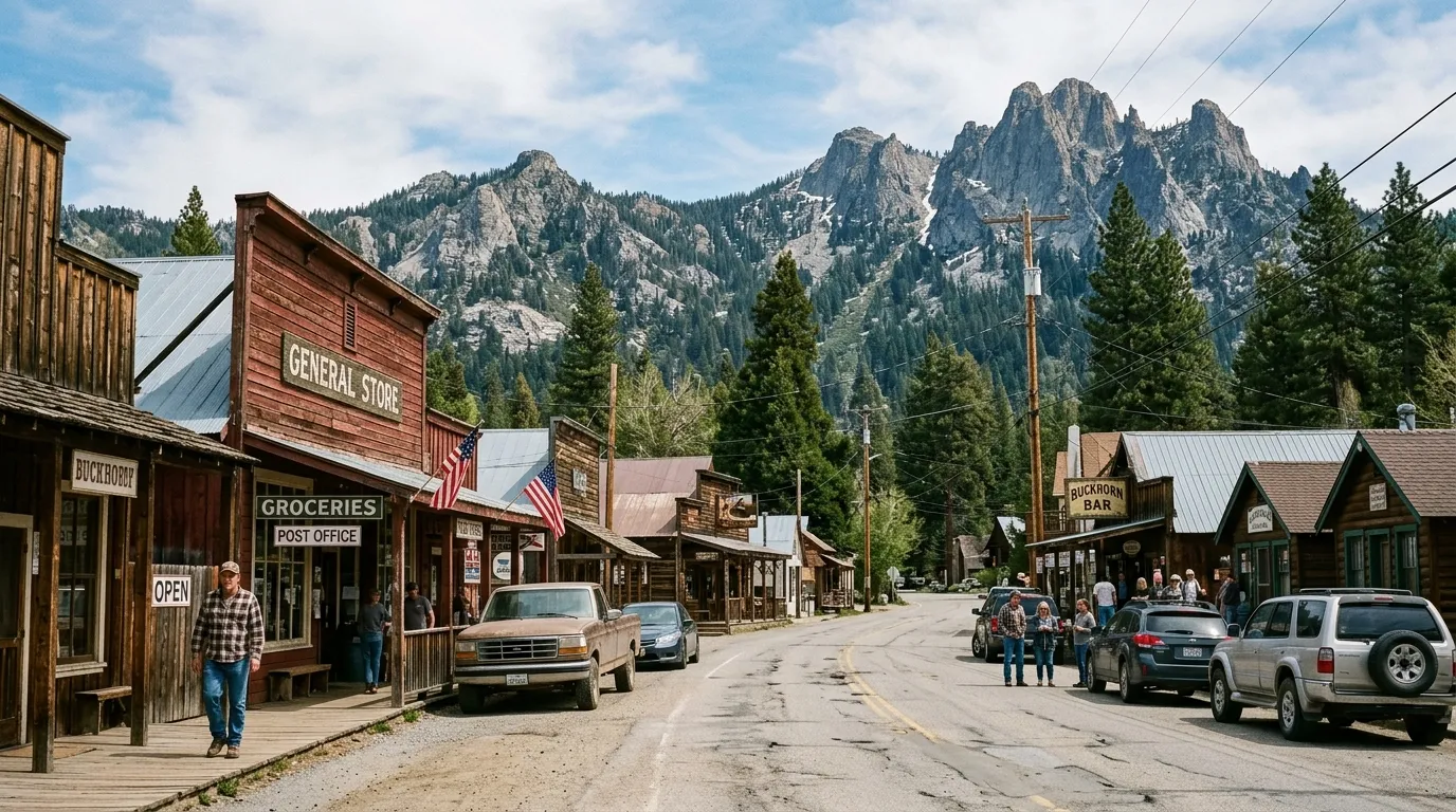 Sierra City beneath the Sierra Buttes